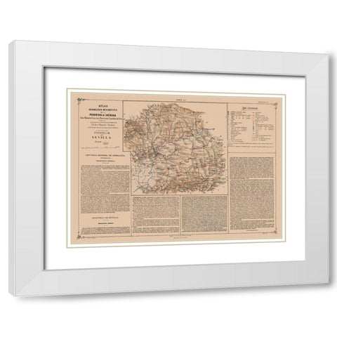 Seville Province Spain - Valverde 1880 White Modern Wood Framed Art Print with Double Matting by Valverde