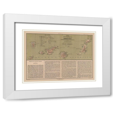 Canary Islands Spain - Valverde 1880 White Modern Wood Framed Art Print with Double Matting by Valverde