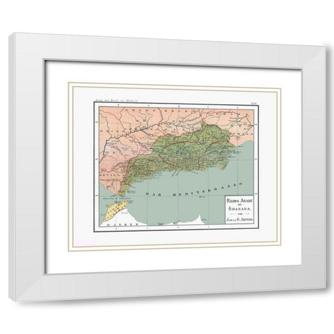 South East Spain - Artero 1879 White Modern Wood Framed Art Print with Double Matting by Artero