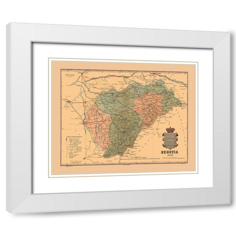Segovia Spain 1902 - Martine 1904 White Modern Wood Framed Art Print with Double Matting by Martine