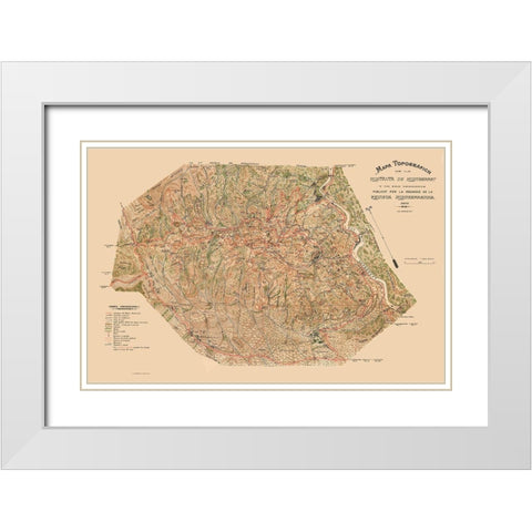 Montserrat Spain - 1920 White Modern Wood Framed Art Print with Double Matting by Unknown