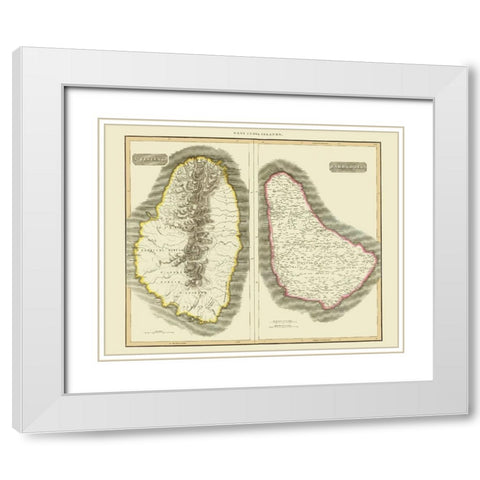 St Vincent Barbados - Thomson 1814 White Modern Wood Framed Art Print with Double Matting by Thomson