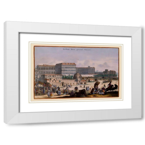 St Peters Church Vatican City Italy - Visscher White Modern Wood Framed Art Print with Double Matting by Visscher