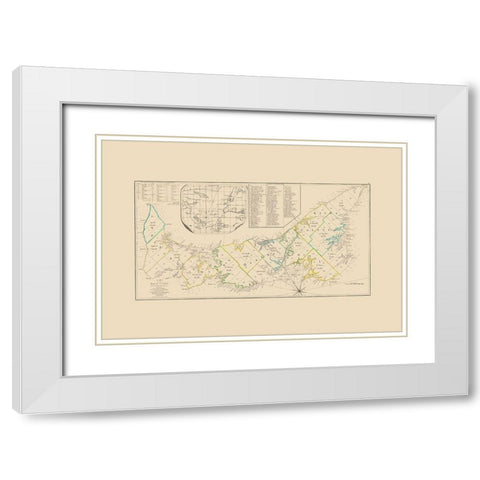 St John Island Canada - Sayer 1776 White Modern Wood Framed Art Print with Double Matting by Sayer