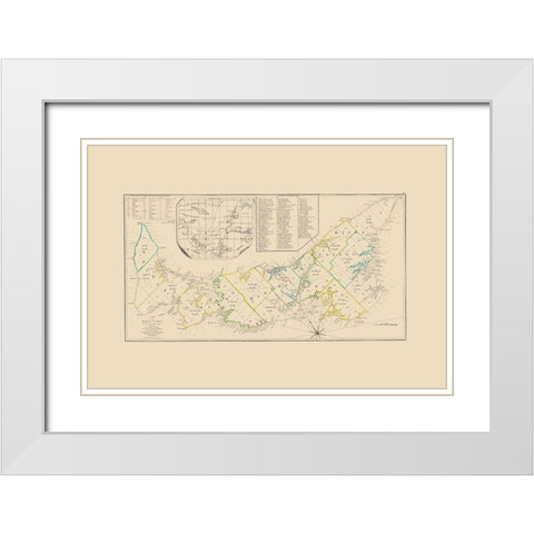 St John Island Canada - Sayer 1776 White Modern Wood Framed Art Print with Double Matting by Sayer