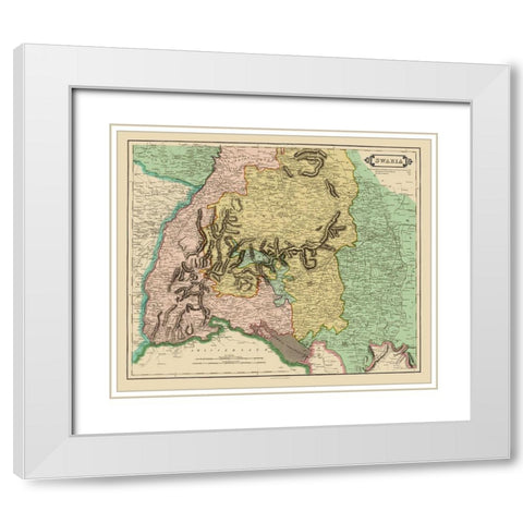 Swabia Region Germany - Hamilton 1831 White Modern Wood Framed Art Print with Double Matting by Hamilton
