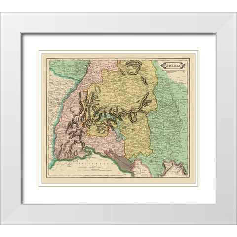 Swabia Region Germany - Hamilton 1831 White Modern Wood Framed Art Print with Double Matting by Hamilton