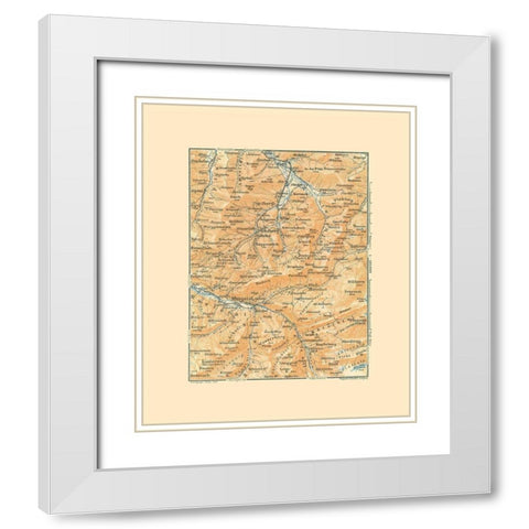 Muotathal Region Switzerland - Baedeker 1921 White Modern Wood Framed Art Print with Double Matting by Baedeker