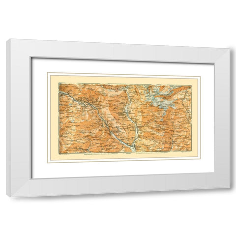 Sobrio Region Switzerland - Baedeker 1921 White Modern Wood Framed Art Print with Double Matting by Baedeker