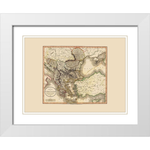 Europe Turkey - Cary 1801 White Modern Wood Framed Art Print with Double Matting by Cary