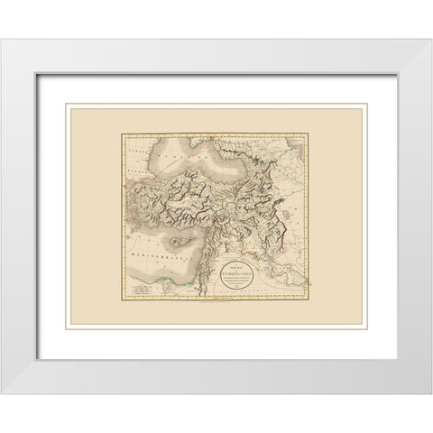 Asia Turkey - Cary 1801 White Modern Wood Framed Art Print with Double Matting by Cary