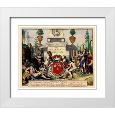 Villa Angiana Benelux Belgium - DeHooghe 1685 White Modern Wood Framed Art Print with Double Matting by De Hooghe