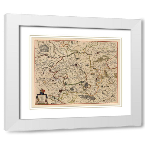 Wallonia Region Belgium - Jansson 1647 White Modern Wood Framed Art Print with Double Matting by Jansson
