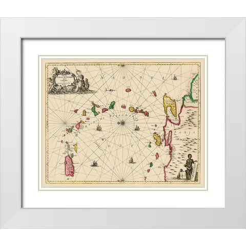 Windward Leeward Islands Puerto Rico - Jansson White Modern Wood Framed Art Print with Double Matting by Jansson