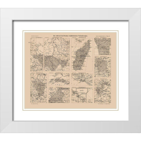 Changes in World - Streit 1913 White Modern Wood Framed Art Print with Double Matting by Streit