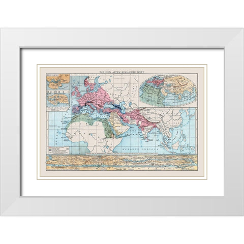 Ancient World - Droysen 1886 White Modern Wood Framed Art Print with Double Matting by Droysen