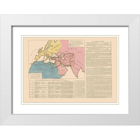 Europe Asia Africa Ancient World - Le Sage 1801 White Modern Wood Framed Art Print with Double Matting by Le Sage