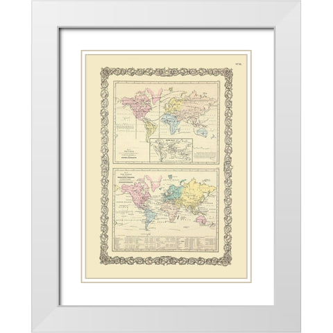 World Animal Kingdom Industry - Colton 1855 White Modern Wood Framed Art Print with Double Matting by Colton