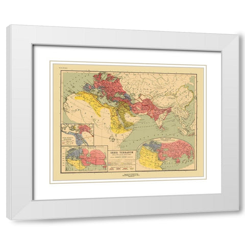 Ancient World - Kiepert White Modern Wood Framed Art Print with Double Matting by Kiepert