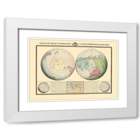 Polar Regions White Modern Wood Framed Art Print with Double Matting by Unknown