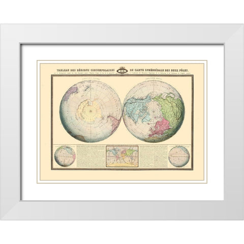 Polar Regions White Modern Wood Framed Art Print with Double Matting by Unknown
