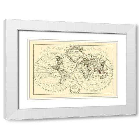 World Royal Academy Sciences - 1700 White Modern Wood Framed Art Print with Double Matting by Unknown