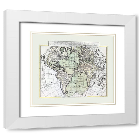 Physical World - 1757 White Modern Wood Framed Art Print with Double Matting by Unknown