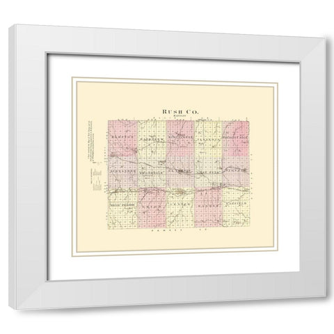 Rush Kansas - Everts 1887 White Modern Wood Framed Art Print with Double Matting by Everts
