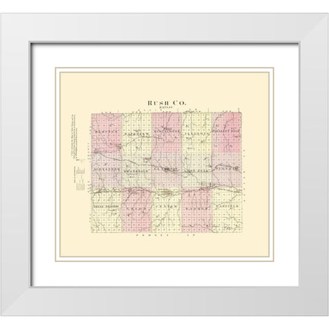 Rush Kansas - Everts 1887 White Modern Wood Framed Art Print with Double Matting by Everts