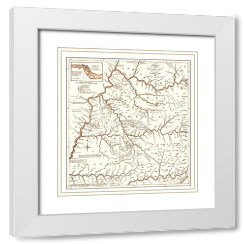 Kentucky - Stockdale 1794 White Modern Wood Framed Art Print with Double Matting by Stockdale