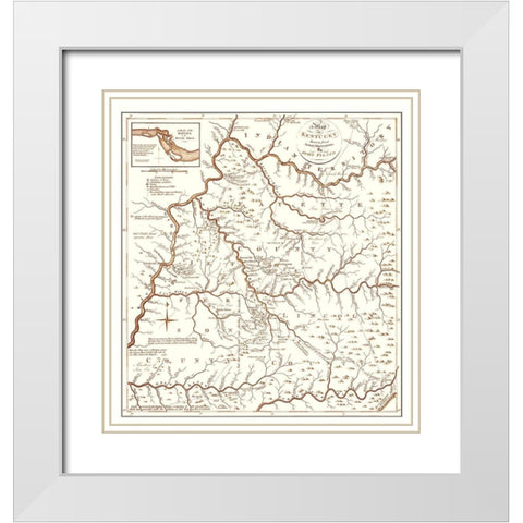Kentucky - Stockdale 1794 White Modern Wood Framed Art Print with Double Matting by Stockdale