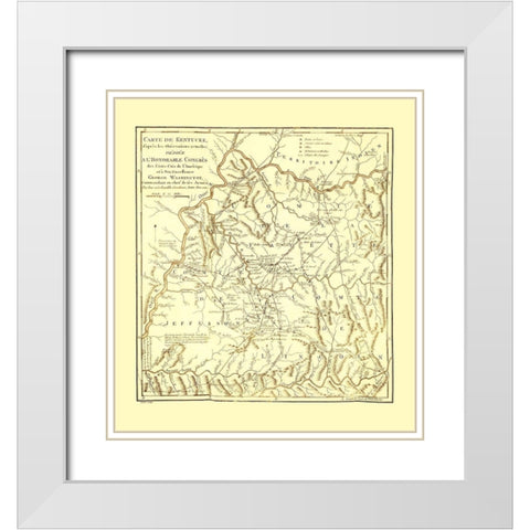 Kentucky - Filson 1785 White Modern Wood Framed Art Print with Double Matting by Filson