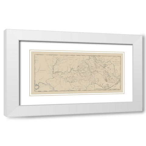 Kentucky Barker 1793  White Modern Wood Framed Art Print with Double Matting by Barker