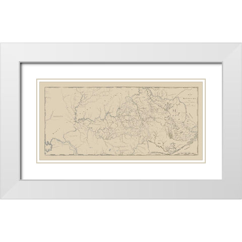 Kentucky Barker 1793  White Modern Wood Framed Art Print with Double Matting by Barker