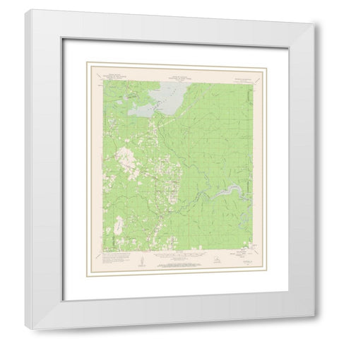 Buckeye Louisiana Quad - USGS 1959 White Modern Wood Framed Art Print with Double Matting by USGS