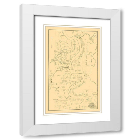Carrol Parish Louisiana - McFarland 1860  White Modern Wood Framed Art Print with Double Matting by McFarland