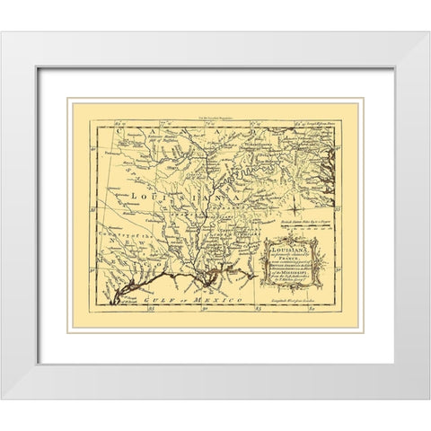 Louisiana - Kitchin 1765  White Modern Wood Framed Art Print with Double Matting by Kitchin