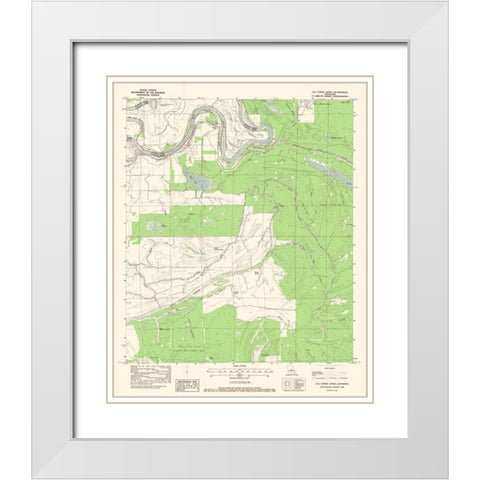 Lac Sainte Agnes Louisiana Quad - USGS 1982 White Modern Wood Framed Art Print with Double Matting by USGS