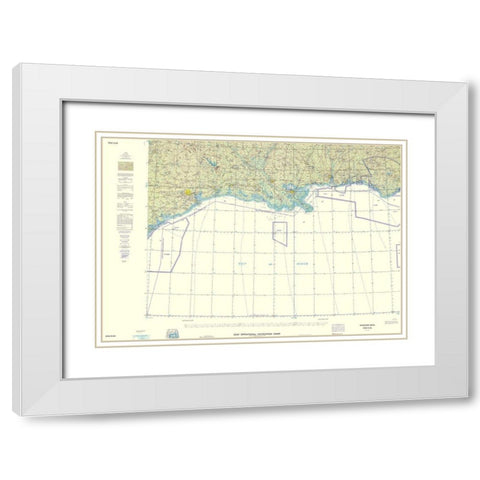 Mississippi Delta Texas Louisiana Alabama Sheet White Modern Wood Framed Art Print with Double Matting by USAF