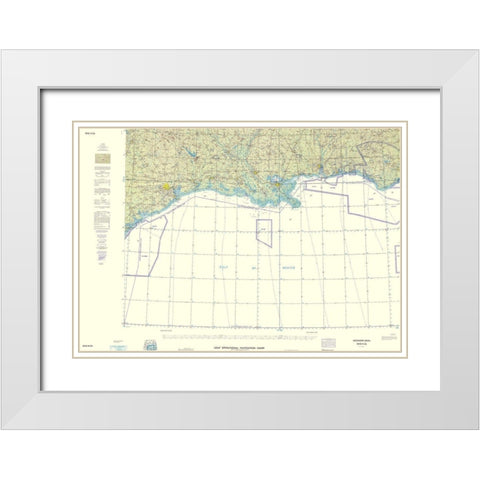 Mississippi Delta Texas Louisiana Alabama Sheet White Modern Wood Framed Art Print with Double Matting by USAF