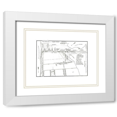 Battle of New Orleans  Louisiana Jan 8th 1814 White Modern Wood Framed Art Print with Double Matting by Unknown