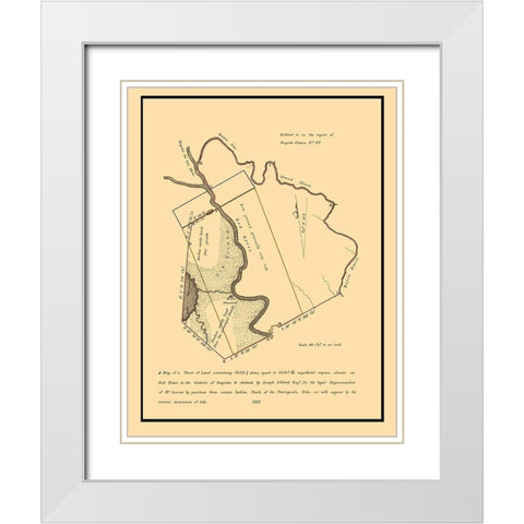 Red River and Mt Pleasant Louisiana Landowner White Modern Wood Framed Art Print with Double Matting by Unknown