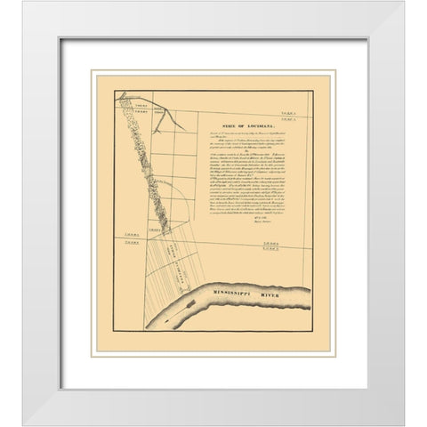 St James Louisiana - Cobb 1835 White Modern Wood Framed Art Print with Double Matting by Cobb