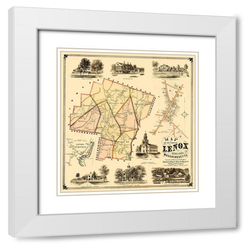 Lenox Massachusetts - Herrleins 1854 White Modern Wood Framed Art Print with Double Matting by Herrleins