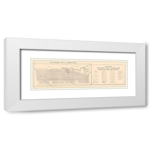Atlantic City Maryland - Tunis 1916  White Modern Wood Framed Art Print with Double Matting by Tunis