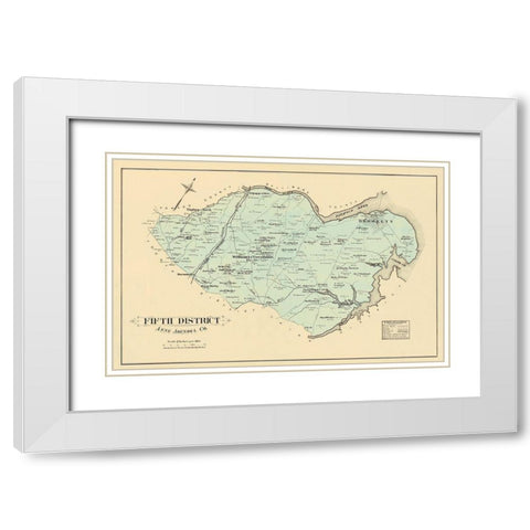 Anne Arundel 5th District Maryland Landowner White Modern Wood Framed Art Print with Double Matting by Hopkins