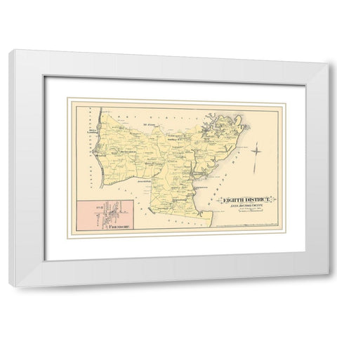 Anne Arundel   Eighth District Maryland White Modern Wood Framed Art Print with Double Matting by Hopkins