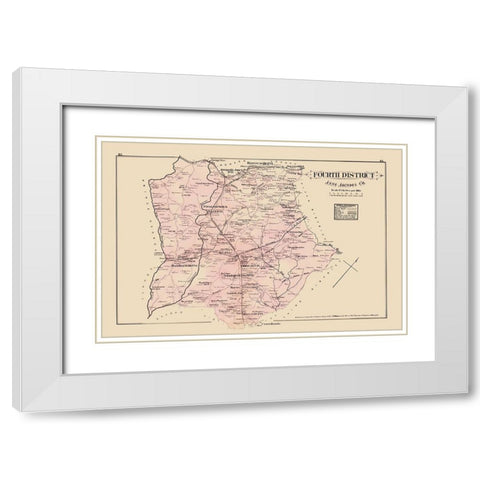 Anne Arundel 4th District Maryland Landowner White Modern Wood Framed Art Print with Double Matting by Hopkins