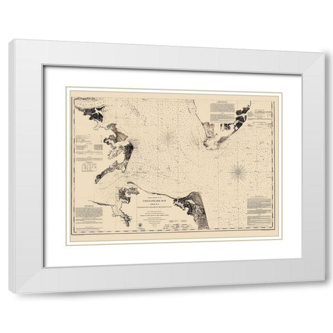 Chesapeake Bay - Fairfax 1863 White Modern Wood Framed Art Print with Double Matting by Fairfax