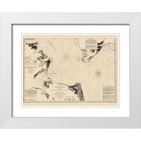 Chesapeake Bay - Fairfax 1863 White Modern Wood Framed Art Print with Double Matting by Fairfax